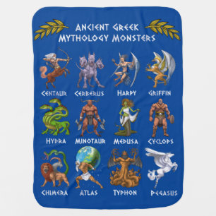 Ancient Greek Mythology Monsters Baby Blanket