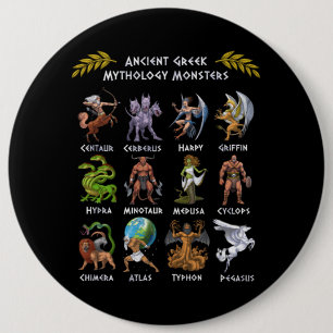 Ancient Greek Mythology Monsters Button