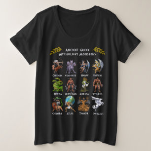 Ancient Greek Mythology Monsters Plus Size T-Shirt