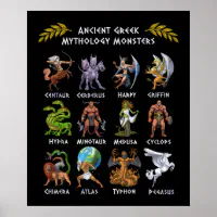 Ancient Greek Mythology Monsters Poster