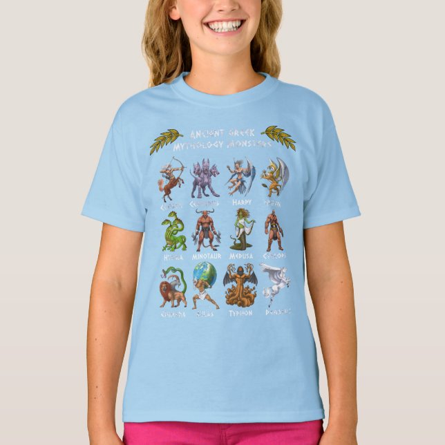 Ancient Greek Mythology Monsters T-Shirt (Front)