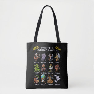 Ancient Greek Mythology Monsters Tote Bag