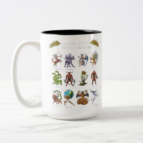 Ancient Greek Mythology Monsters Two_Tone Coffee Mug