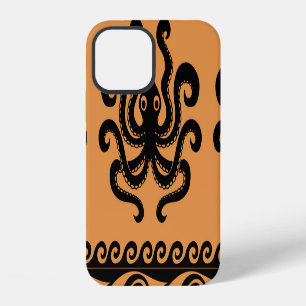 Ancient Greek octopus, wave pattern iPhone 12 Case