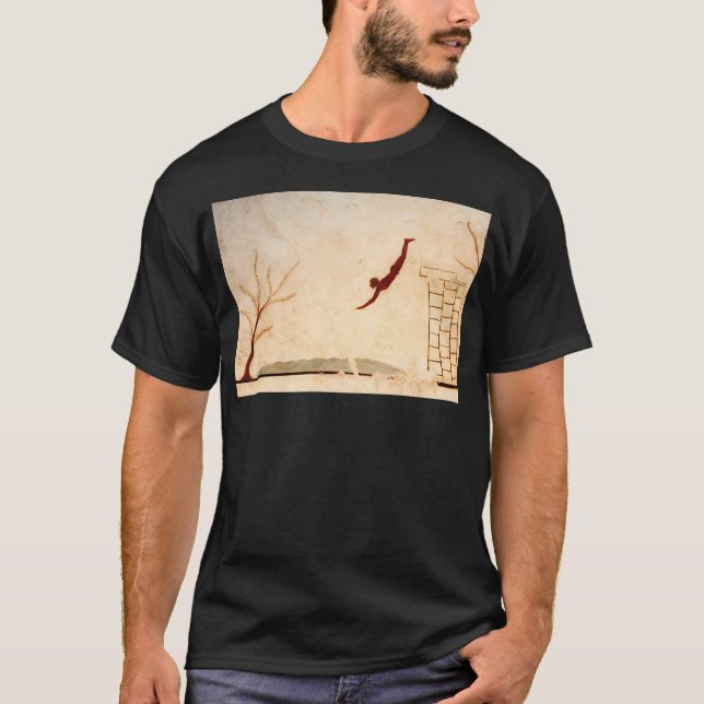 Ancient Greek Painting C.470 Bc - Tomb Of The Dive T-Shirt (Front)