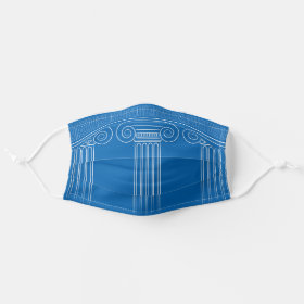 Ancient Greek Parthenon Column Pattern Cloth Face Mask