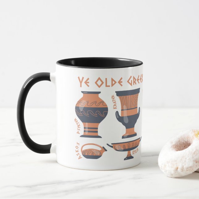 Ancient Greek Pottery: Vessel Types Mug (With Donut)