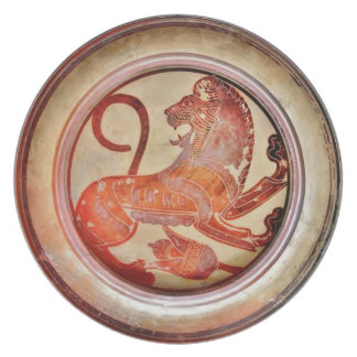 Ancient Greek Roaring Lion Party Plates