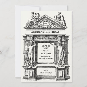 Ancient greek roman architecture invitation