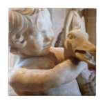 Ancient Greek Sculpture Boy And Goose Ceramic Tile at Zazzle