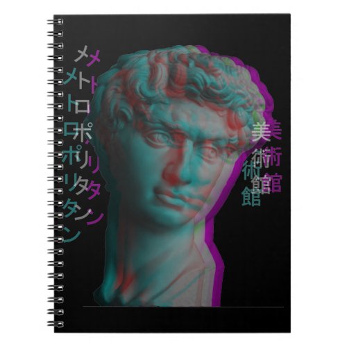 Ancient Greek Sculpture Vaporwave Statue Head Notebook