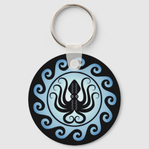 Ancient Greek Shields: Octopus (Water) Keychain