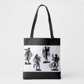 ancient Greek silhouettes of the Muses print Tote Bag (Front)