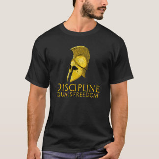 Ancient Greek Span Helmet Discipline Equals Freedo T-Shirt