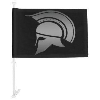 Ancient Greek Spartan Helmet Car Flag