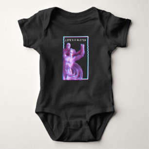 Ancient Greek Statue Aesthetic Vaporwave Glitch Baby Bodysuit