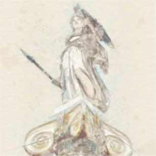 Ancient Greek Statue of Athena Sticker   Classical