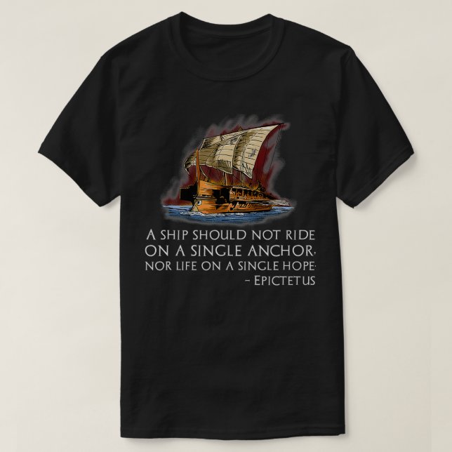 Ancient Greek Stoic Philosophy Epictetus Stoicism  T-Shirt (Design Front)