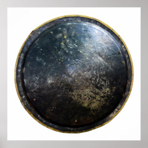 ancient greek trojan shield buckler escutcheon gla poster