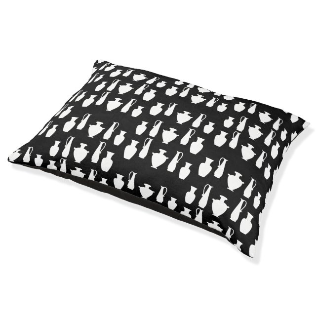 Ancient Greek Vases Jars Pattern Pet Bed (Angled)
