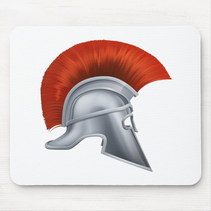 Ancient Greek Warrior Helmet Mouse Pads