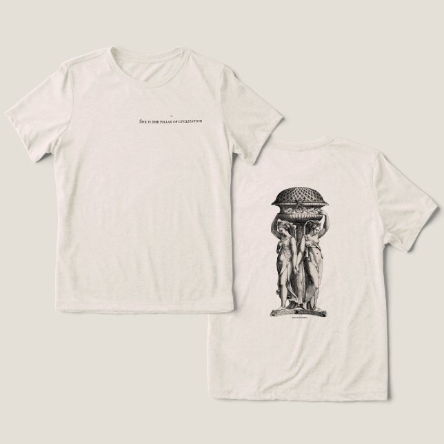 Ancient Greek Women's Strength T-shirt Tri-Blend Shirt (Design Front & Back)