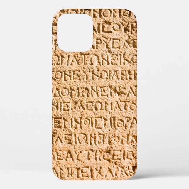ancient Greek writing chiseled on stone Case-Mate iPhone Case (Back)