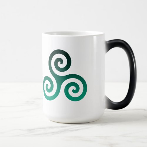 Ancient Green Triskele White Magic Mug