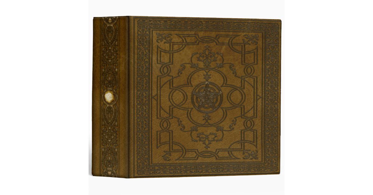 bevroren Aanvankelijk bijtend Ancient Grimoire Embossed Leather Book of Shadows 3 Ring Binder | Zazzle