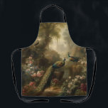 Ancient Grove Peacock Trio Estate Vestment Apron<br><div class="desc">Transform your culinary or creative space into a 19th-century British sanctuary. This premium all-over textile feature showcases the "Ethereal Trio" design, where three majestic peacocks, sun-drenched ruins, and romantic florals wrap seamlessly around the silhouette. The "Dark Academia" aesthetic and deep watercolor tones turn a protective garment into a sophisticated "Old...</div>