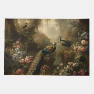 Ancient Grove Peacock Trio Threshold Meadow Doormat