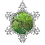 Ancient Groves Trail at Olympic National Park Snowflake Pewter Christmas Ornament