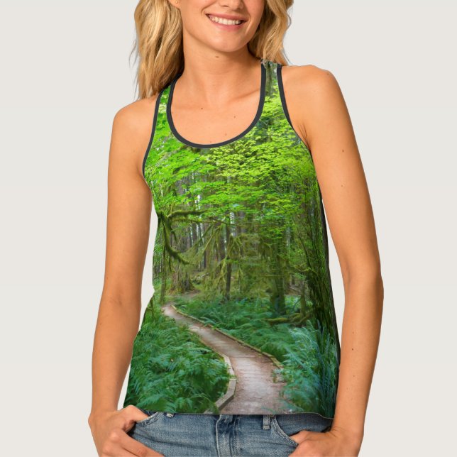 Ancient Groves Trail at Olympic National Park Tank Top (Front)
