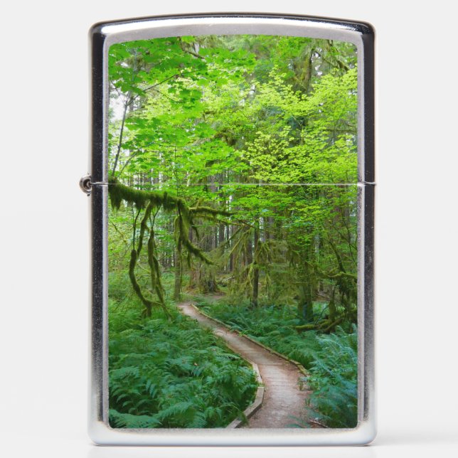 Ancient Groves Trail at Olympic National Park Zippo Lighter (Front)