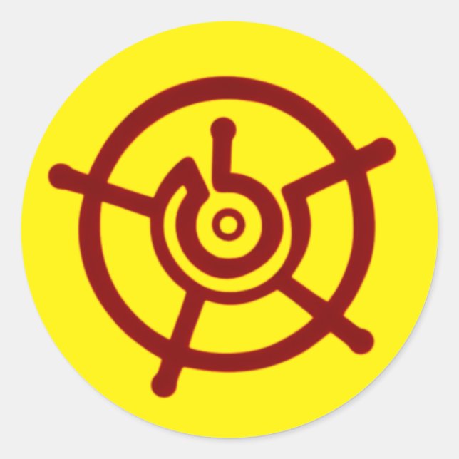 Ancient Halo Symbol Classic Round Sticker (Front)