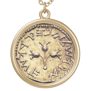 Ancient Hebrew Golden Coin Necklace