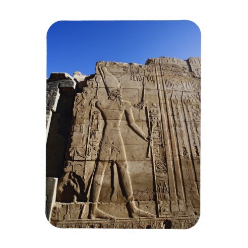 Ancient hieroglyphs on wall Temple of Karnak Magnet