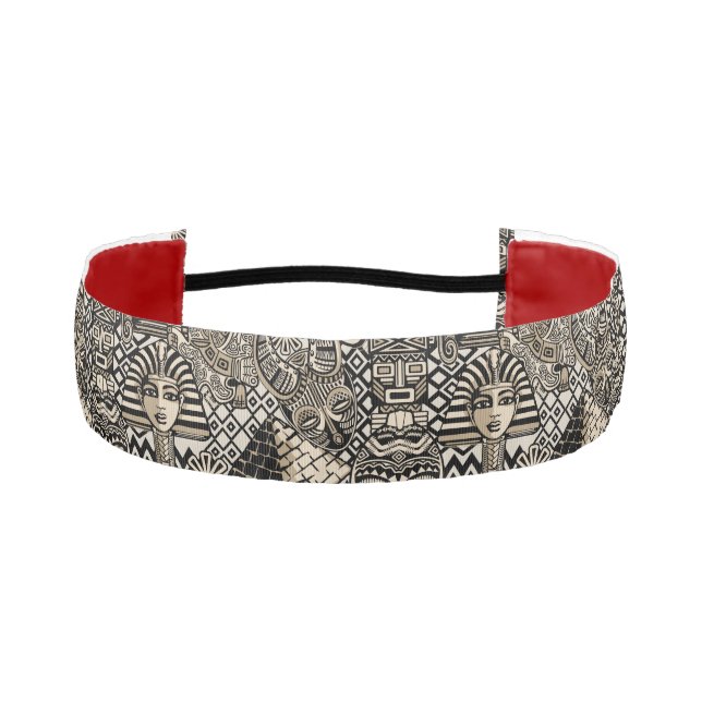 Ancient Historical Symbols Tattoo Style Athletic Headband (Front)