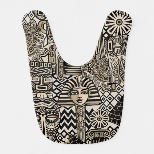 Ancient Historical Symbols Tattoo Style Baby Bib