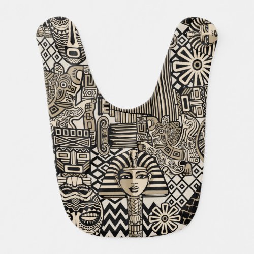 Ancient Historical Symbols Tattoo Style Baby Bib