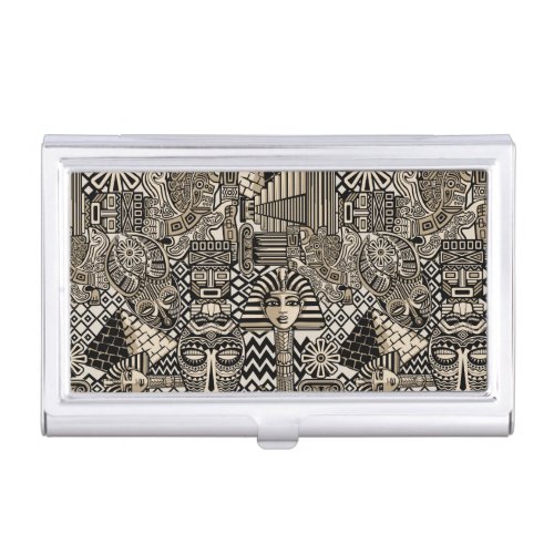 Ancient Historical Symbols Tattoo Style Business Card Case