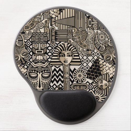 Ancient Historical Symbols Tattoo Style Gel Mouse Pad