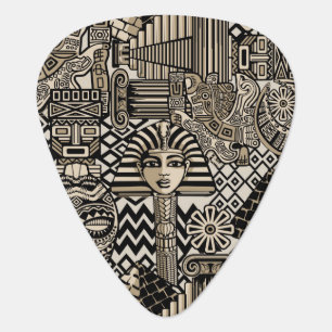 Ancient Historical Symbols Tattoo Style Guitar Pick