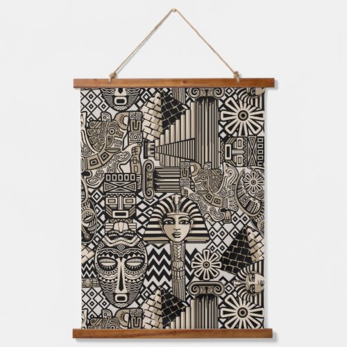Ancient Historical Symbols Tattoo Style Hanging Tapestry