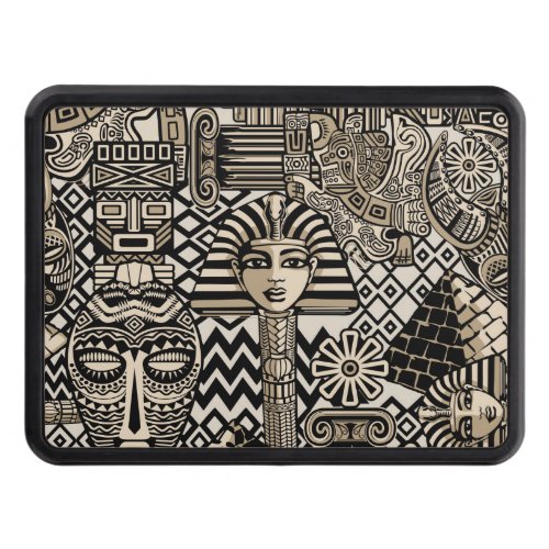 Ancient Historical Symbols Tattoo Style Hitch Cover