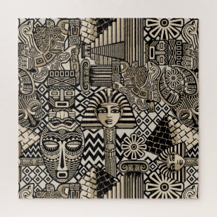 Ancient Historical Symbols Tattoo Style Jigsaw Puzzle