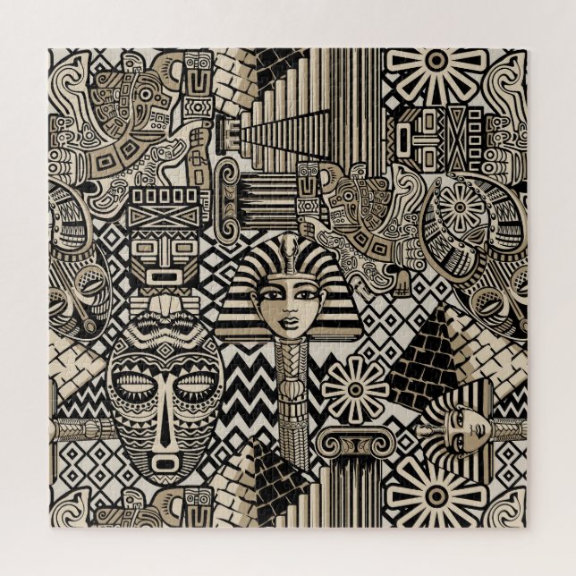 Ancient Historical Symbols Tattoo Style Jigsaw Puzzle (Vertical)