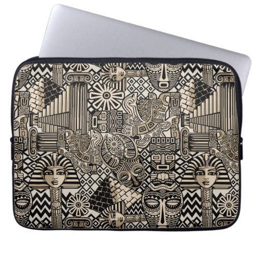 Ancient Historical Symbols Tattoo Style Laptop Sleeve