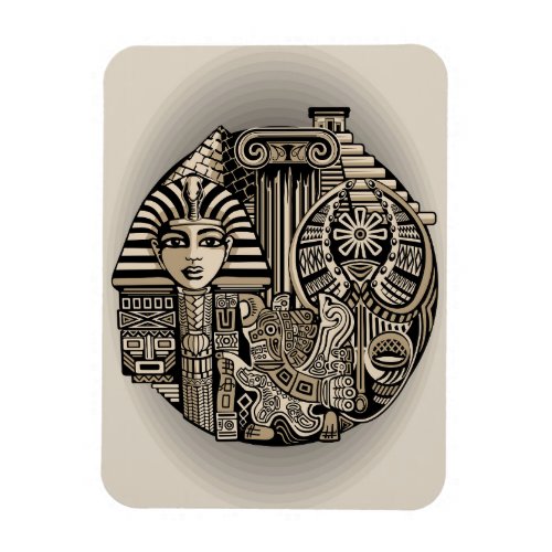 Ancient Historical Symbols Tattoo Style Magnet