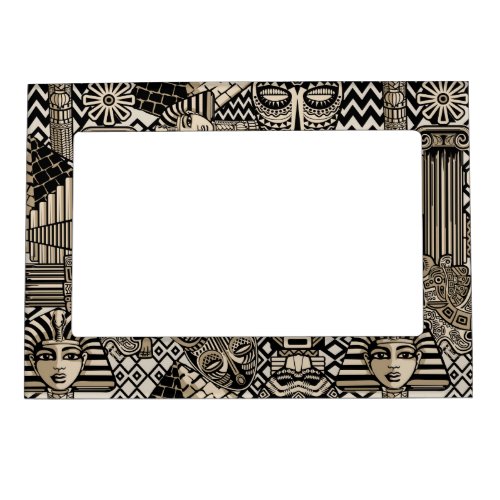 Ancient Historical Symbols Tattoo Style Magnetic Frame
